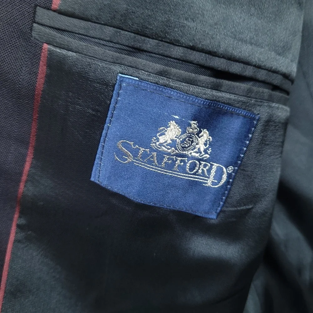 Stafford Blazer Jacket Mens‎ 40R Navy Blue USA Made Suit Separates EUC